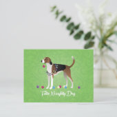 Cartes Pour Fêtes Annuelles Feliz Naughty Dog Christmas (Debout devant)