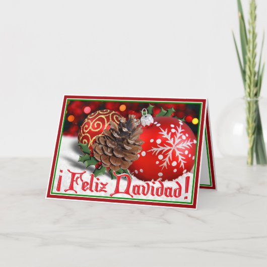 Cartes Pour Fêtes Annuelles Feliz Navidad (Devant)