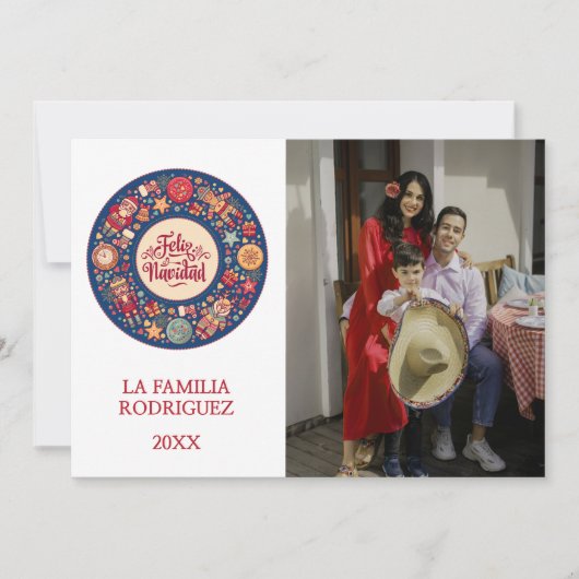 Cartes Pour Fêtes Annuelles Feliz Navidad (Devant)
