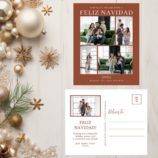 Cartes Pour Fêtes Annuelles Feliz Navidad 5 Photo