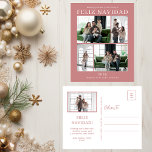 Cartes Pour Fêtes Annuelles Feliz Navidad 5 Photo<br><div class="desc">Cette fabuleuse carte postale de vacances de 5 photos avec "Feliz Navidad!" dans une police CASQUETTE moderne et votre nom de famille et année dans une police traditionnelle nette et nette, en blanc sur rose vif, est parfaite pour envoyer à votre famille et vos amis. Tout le monde adorera avoir...</div>