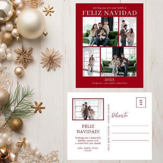 Cartes Pour Fêtes Annuelles Feliz Navidad 5 Photo