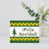 Cartes Pour Fêtes Annuelles Feliz Navidad arriba (Debout devant)