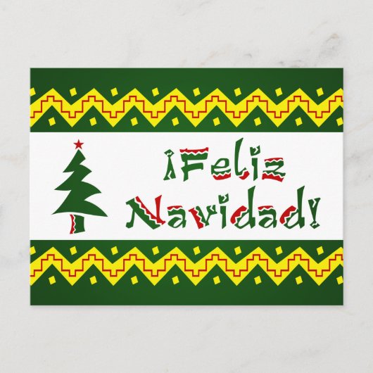 Cartes Pour Fêtes Annuelles Feliz Navidad arriba (Devant)
