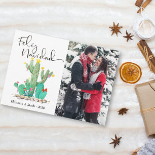 Cartes Pour Fêtes Annuelles Feliz Navidad Cactus Photo Succulente