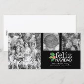Cartes Pour Fêtes Annuelles Feliz Navidad - collage de 3 photos (Devant / Derrière)