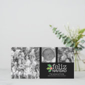 Cartes Pour Fêtes Annuelles Feliz Navidad - collage de 3 photos (Debout devant)