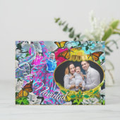 Cartes Pour Fêtes Annuelles Feliz Navidad Dancing Butterflies PV01 (Debout devant)