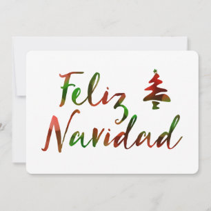 Cartes Pour Fêtes Annuelles Feliz Navidad (feux de bokeh)