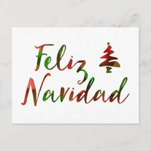 Cartes Pour Fêtes Annuelles Feliz Navidad (feux de bokeh)