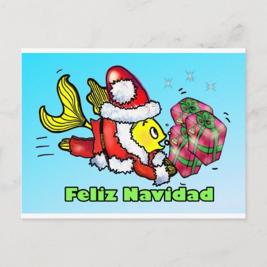 Cartes Pour Fêtes Annuelles Feliz Navidad, Joyeux Noël en espagnol drôle cu (Devant)