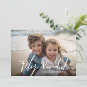 Cartes Pour Fêtes Annuelles Feliz Navidad - Joyeux Noël moderne photo complète (Debout devant)