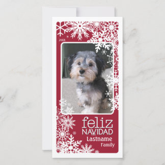 Cartes Pour Fêtes Annuelles Feliz Navidad - laissez-le neiger !