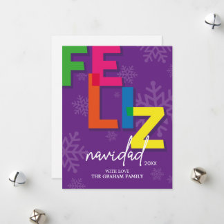 Cartes Pour Fêtes Annuelles Feliz Navidad Noël coloré