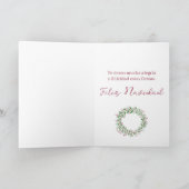 Cartes Pour Fêtes Annuelles Feliz Navidad, Noël espagnol (Intérieur)