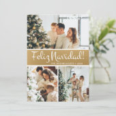 Cartes Pour Fêtes Annuelles Feliz Navidad Photo Collage (Debout devant)