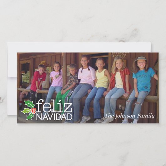 Cartes Pour Fêtes Annuelles Feliz Navidad - Photo panoramique ou horizontale (Devant)