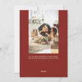 Cartes Pour Fêtes Annuelles Feliz Navidad Retro Script Photo Red Holiday Card (Dos)