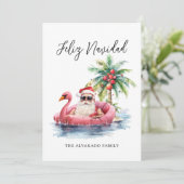 Cartes Pour Fêtes Annuelles Feliz Navidad Santa Claus (Debout devant)