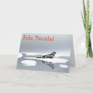 Cartes Pour Fêtes Annuelles Feliz Navidad - Sceau De Ruban Sur Glace
