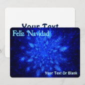 Cartes Pour Fêtes Annuelles Feliz Navidad - Snowburst (Devant / Derrière)