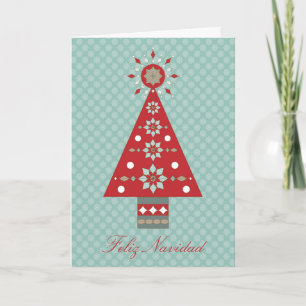 Cartes Pour Fêtes Annuelles Feliz Navidad Southwestern Christmas Tree Greeting
