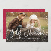 Cartes Pour Fêtes Annuelles Feliz Navidad | Tarjeta de Navidad (Devant / Derrière)