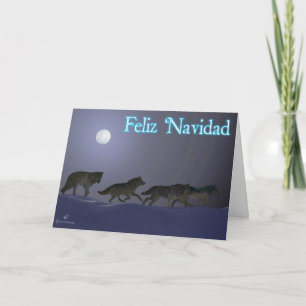 Cartes Pour Fêtes Annuelles Feliz Navidad - Wolfpack