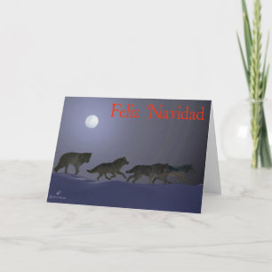 Cartes Pour Fêtes Annuelles Feliz Navidad - Wolfpack