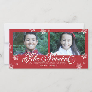 Cartes Pour Fêtes Annuelles Feliz Navidad Y Próspero Año Nuevo
