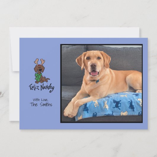 Cartes Pour Fêtes Annuelles Feliz Navidog Dachshund Reindeer Personnaliser la (Devant)
