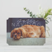 Cartes Pour Fêtes Annuelles Feliz Navidog | Photo de vacances (Debout devant)