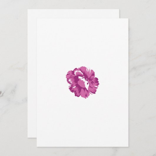 Cartes Pour Fêtes Annuelles Féminin, Magenta Pâle, Santé Royale (Devant / Derrière)