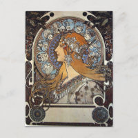 Femme du Zodiac par Alphonse Mucha - Art Nouveau