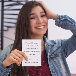 Cartes Pour Fêtes Annuelles Femme écrasée voiture dit à la police drôle Humour