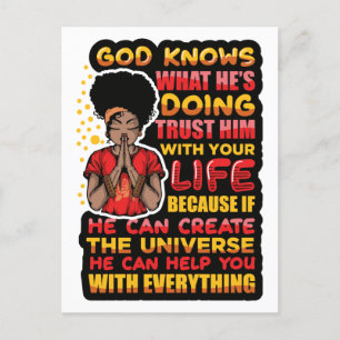 Cartes Pour Fêtes Annuelles Femmes chrétiennes noires melanin sista amis amour