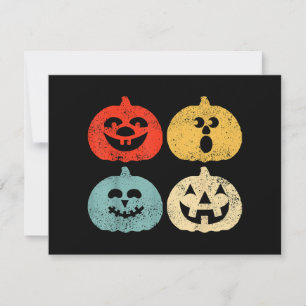 Cartes Pour Fêtes Annuelles Femmes, Hommes, Enfants, Citrouille drôle d'Hallow