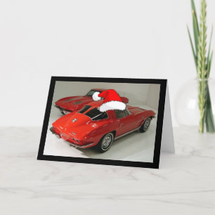 Cartes Pour Fêtes Annuelles Fenêtre de fractionnement classique de la Corvette