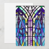 Cartes Pour Fêtes Annuelles Fenêtre Église (Devant / Derrière)