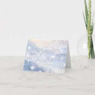 Cartes Pour Fêtes Annuelles Fenêtre givré   Belle scène hivernale enneigée