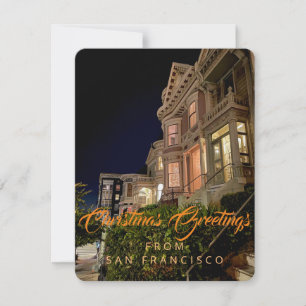 Cartes Pour Fêtes Annuelles Fenêtres festives de Dames peintes à San Francisco