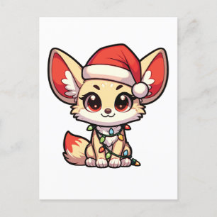 Cartes Pour Fêtes Annuelles Fennec Joyeux Noël Animaux Mignons Fennecs