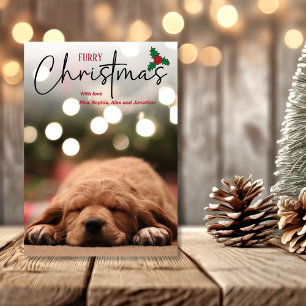 Cartes Pour Fêtes Annuelles Fer Noël animal photo avec couverture photo