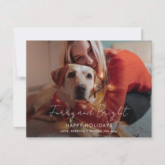 Cartes Pour Fêtes Annuelles Fer plaid et photo brillante Noël Tartan (Devant)