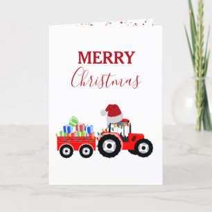 Cartes Pour Fêtes Annuelles Ferme de camions Red Christmas Truck