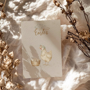 Cartes Pour Fêtes Annuelles Ferme de campagne de Hen et d'Oeufs vintages