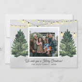 Cartes Pour Fêtes Annuelles Ferme de sapins de Noël pour photo de famille rust (Devant)