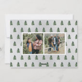 Cartes Pour Fêtes Annuelles Ferme de sapins de Noël pour photo de famille rust (Dos)