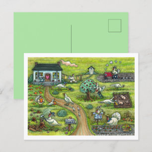 CARTES POUR FÊTES ANNUELLES FERME DE TURQUIE, PAYS HUMOUR MERCI AUX OISEAUX