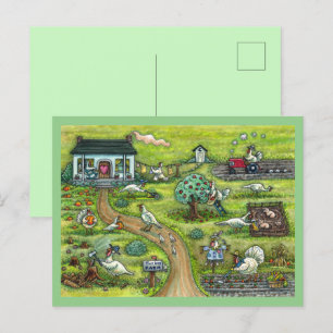 CARTES POUR FÊTES ANNUELLES FERME DE TURQUIE, PAYS HUMOUR MERCI AUX OISEAUX